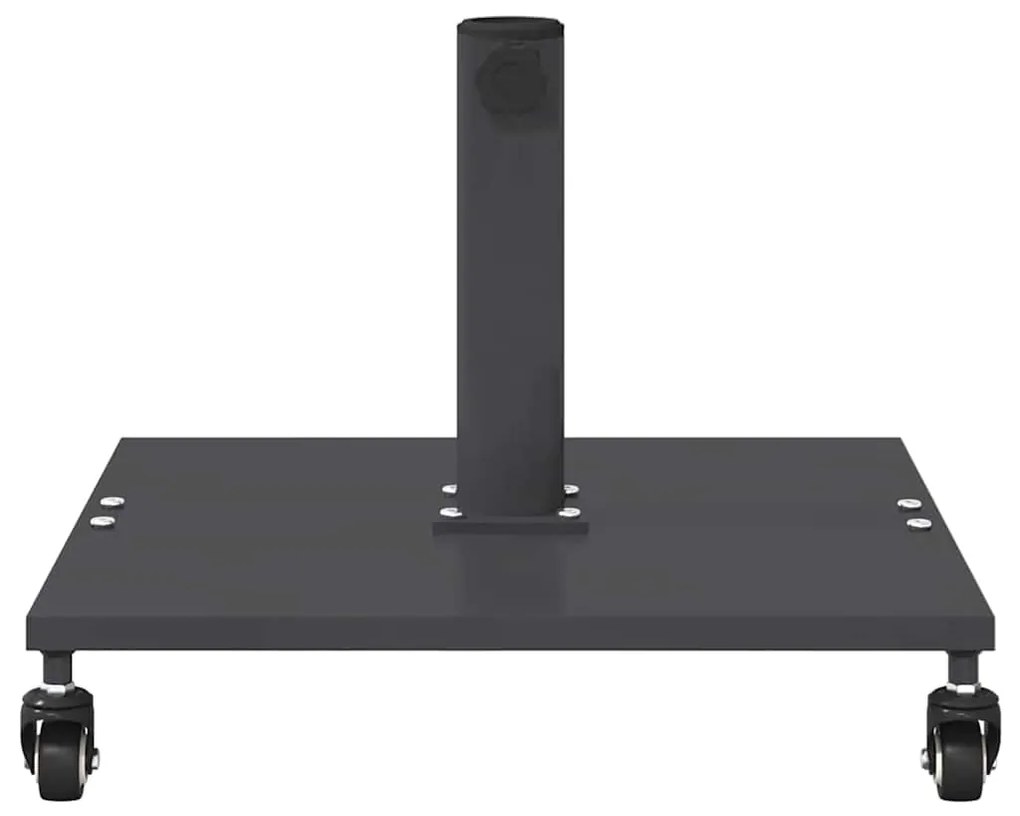 vidaXL Εξωτερική βάση ομπρέλας Σκούρο γκρι 45 x 45 x 31 εκ. Ατσάλι
