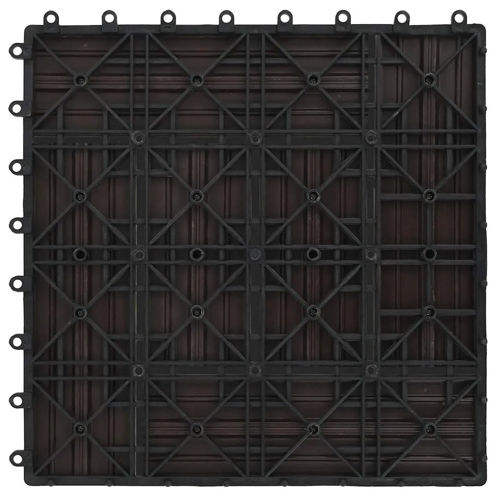 vidaXL Πλακάκια Deck 22 τεμ. Σκούρο Καφέ 30 x 30 εκ. 2 μ² από WPC