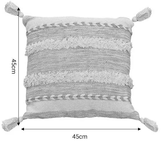 Μαξιλάρι Rozi Inart μπεζ ύφασμα 45x45x2.5εκ 45x2.5x45 εκ.