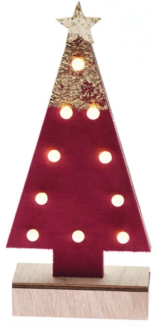 Χριστουγεννιάτικο Δεντράκι Με Led Aca Felt Xmas Tree Red X061011209