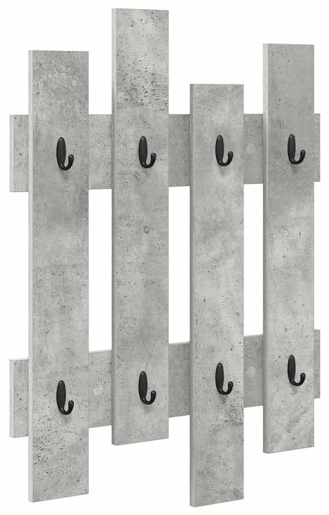 vidaXL Τοίχου Κρεμάστρα Επιτοίχιο Σκυρόδεμα Γκρι 60 x 3 x 82 εκ.