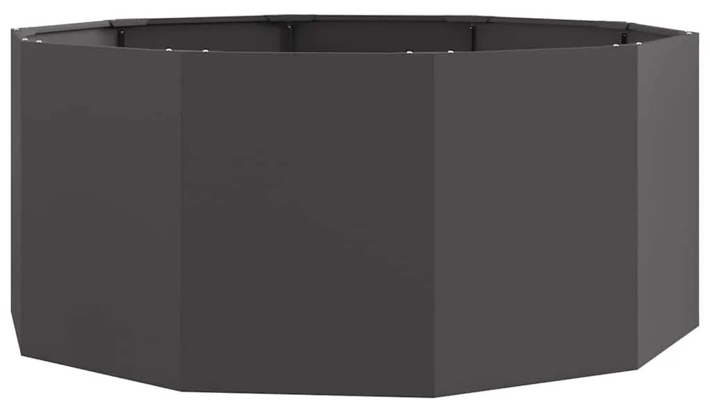 vidaXL Γλάστρα Μαύρο 120 x 120 x 50 εκ Ατσάλι