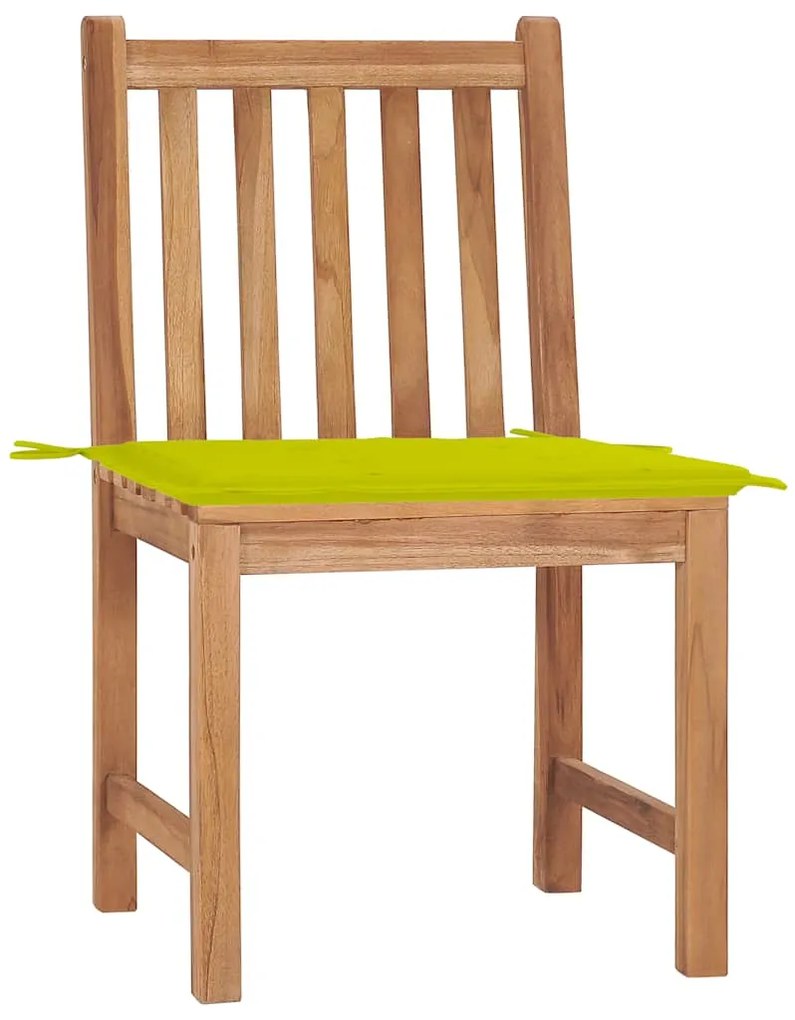 vidaXL Καρέκλες Κήπου 2 Τεμαχίων από Μασίφ Ξύλο Teak με Μαξιλάρια