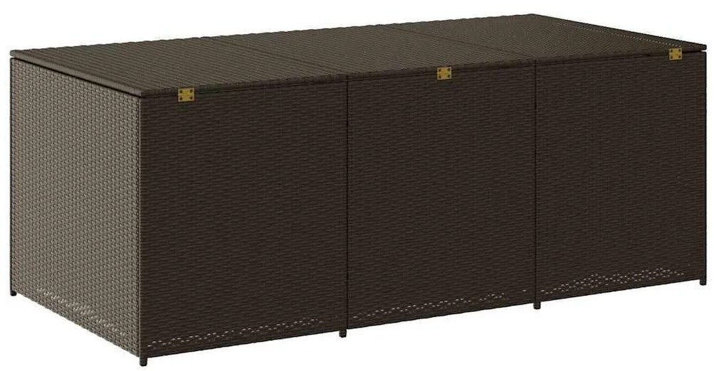 vidaXL Κουτί Αποθήκευσης Κήπου Καφέ 180x90x70 εκ. από Συνθετικό Ρατάν