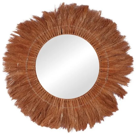 Καθρέπτης Seire Inart ψάθα Φ50x8εκ 337-000013-337-000013-Καφέ 337-000013