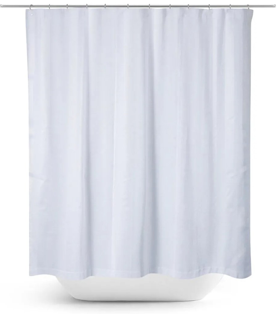 Αδιάβροχη Μονόχρωμη Κουρτίνα Μπάνιου Hydro 180x220cm Άσπρο