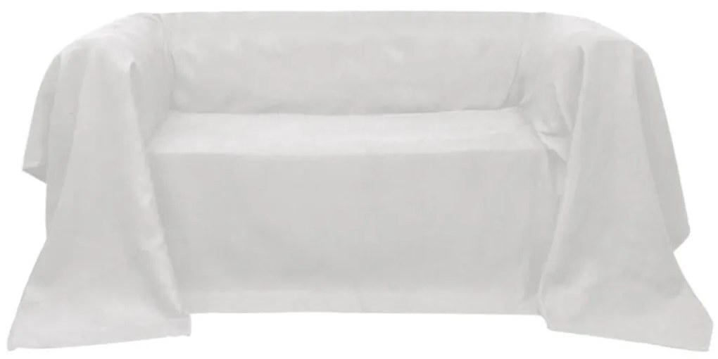 Κάλυμμα Καναπέ Κρεμ 140 x 210 εκ. από Micro-suede