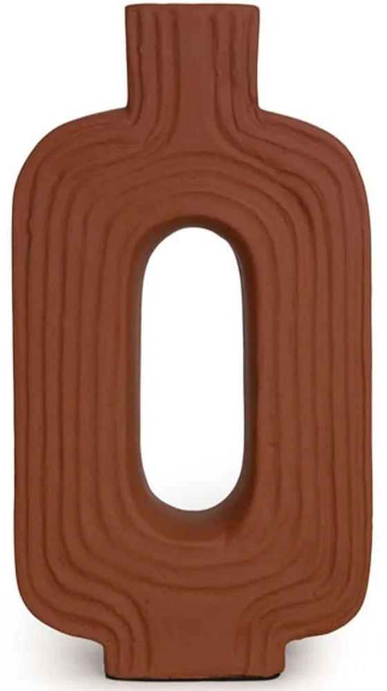 Διακοσμητικό Βάζο Leda 0750005 20,5x7,5x36cm Terracotta Soulworks Πηλός