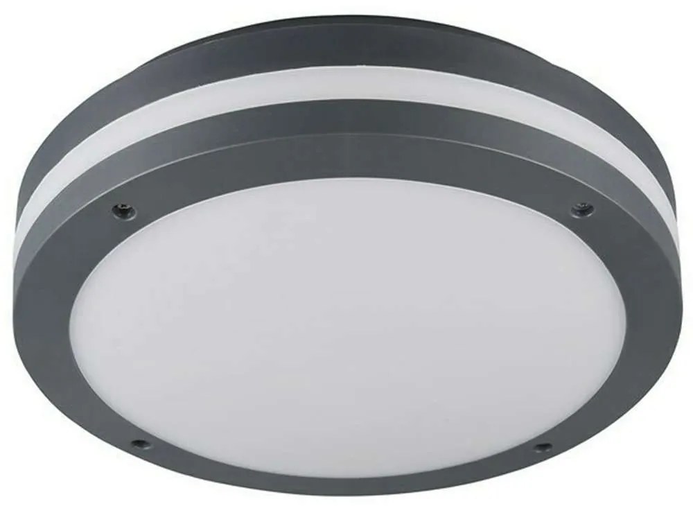 Φωτιστικό Οροφής - Πλαφονιέρα Piave 676960142 1x12W Led Φ30cm 9cm Με Αισθητήρα Anthracite Trio Light Plastic