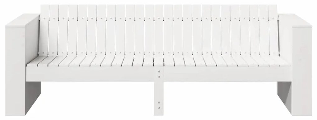 vidaXL Καναπές Κήπου Λευκό 185.5 x 60 x 62 εκ. Μασίφ ξύλο πεύκου
