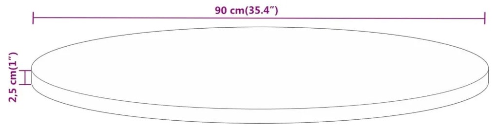 ΕΠΙΦΑΝΕΙΑ ΤΡΑΠΕΖΙΟΥ ΣΤΡΟΓΓΥΛΗ Ø90X2,5ΕΚ ΜΑΣΙΦ ΞΥΛΟ ΜΑΝΓΚΟ 370068