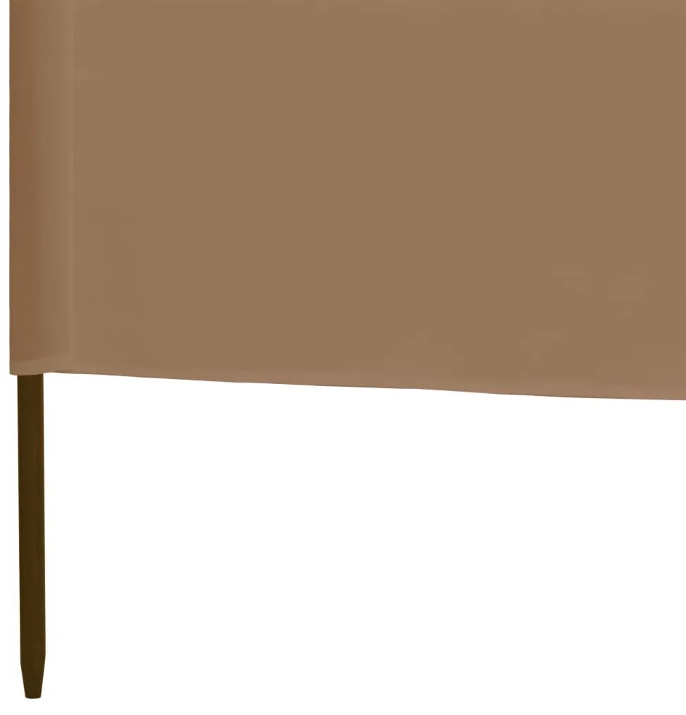 vidaXL Προστατευτικό Αέρα με 3 Πάνελ Χρώμα Taupe 400 x 120 εκ. Ύφασμα