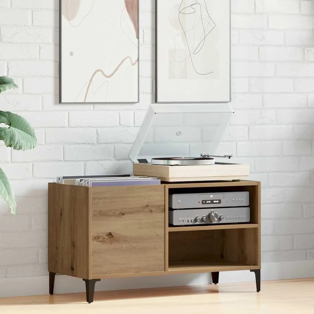 vidaXL ντουλάπι δίσκων  Δρυς τεχνίτης 84,5x38x48 cm Κατασκευασμένο ξύλο