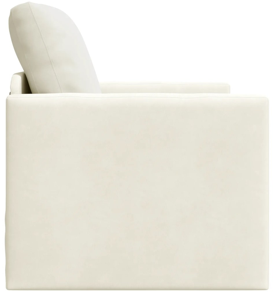 vidaXL Καναπές Κρεβάτι 2 σε 1 Κρεμ 74x77x81 cm Βελούδο