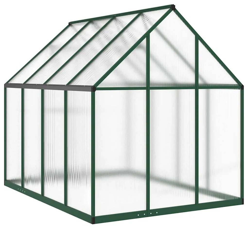 vidaXL Θερμοκήπιο με Πλαίσιο Βάσης Πράσινο 224x169x195 εκ. Αλουμινίου