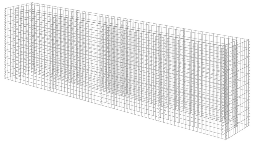 vidaXL Συρματοκιβώτιο-Γλάστρα Υπερυψωμένη 360x50x100 εκ. Γαλβ. Χάλυβας