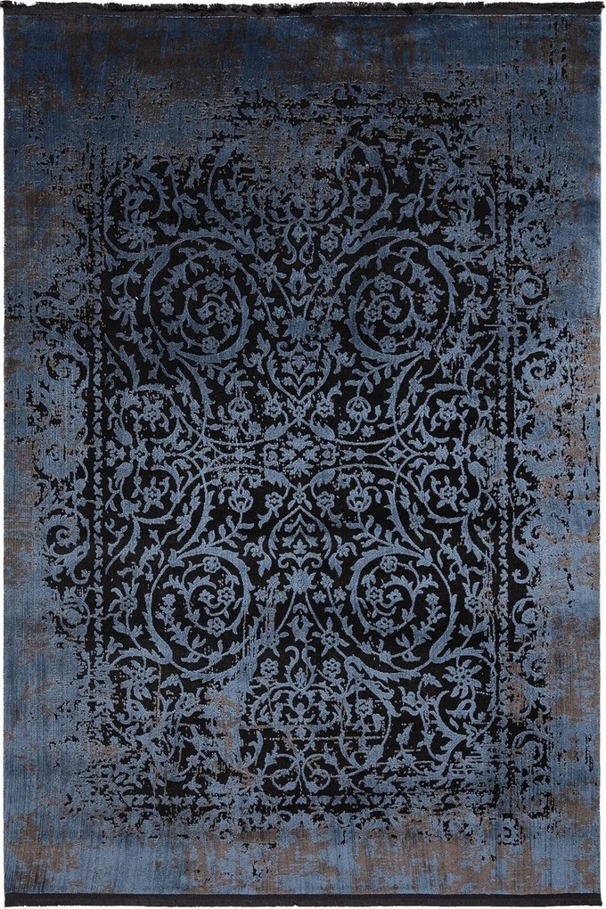 Χαλί Naf Naf Negro 12873 L02 Blue-Black Βιοκαρπέτ 160X230cm