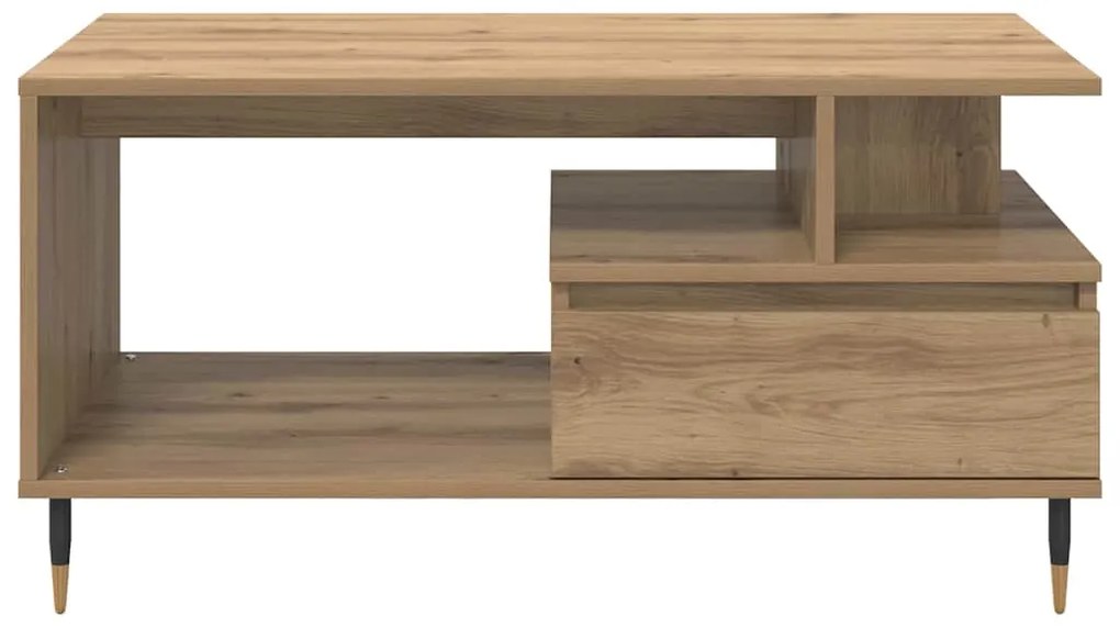vidaXL Τραπεζάκι σαλονιού με συρτάρι Artisan Oak 90 x 49 x 45 εκ