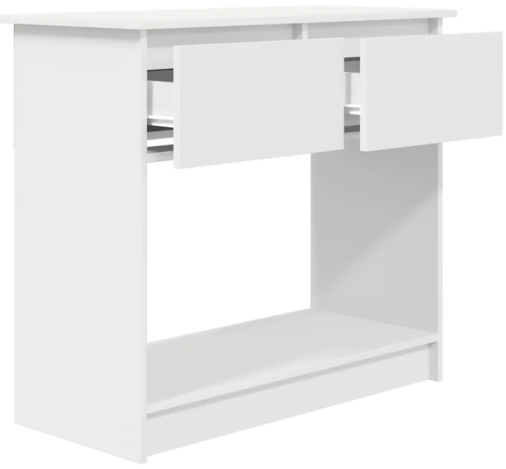 vidaXL Τραπέζι κονσόλας με συρτάρια Λευκό 85,5x38,5x74,5 cm