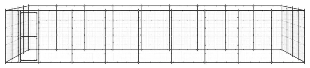 vidaXL Κλουβί Σκύλου Εξωτερικού Χώρου 43,56 μ² από Ατσάλι