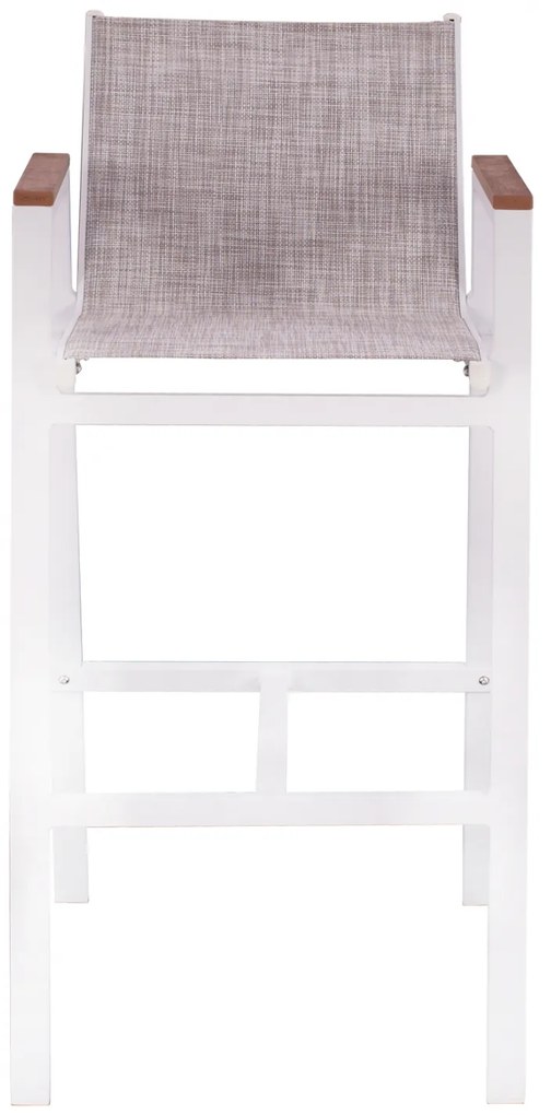 ΣΚΑΜΠΟ ΜΠΑΡ ΑΛΟΥΜΙΝΙΟΥ ΛΕΥΚΟ ΜΕ POLYWOOD 52 x 58 x 108 εκ. HM5790.01