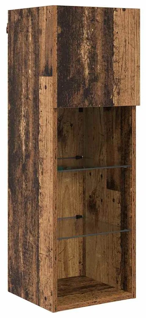 vidaXL Μονάδες Τοίχου Τηλεόρασης 5 pcs Μαύρη Οξυά Επεξεργασμένο ξύλο