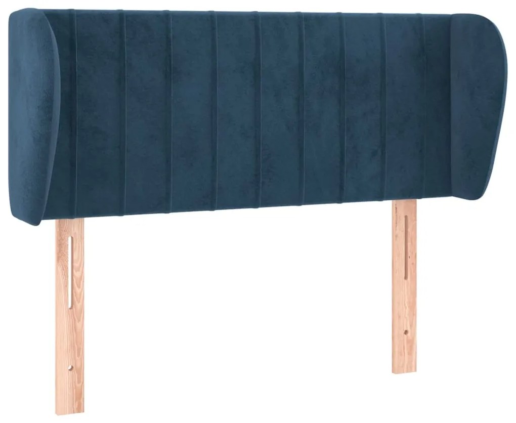 Κεφαλάρι με Πτερύγια Σκούρο Μπλε 93x23x78/88 εκ. Βελούδινο 3117422