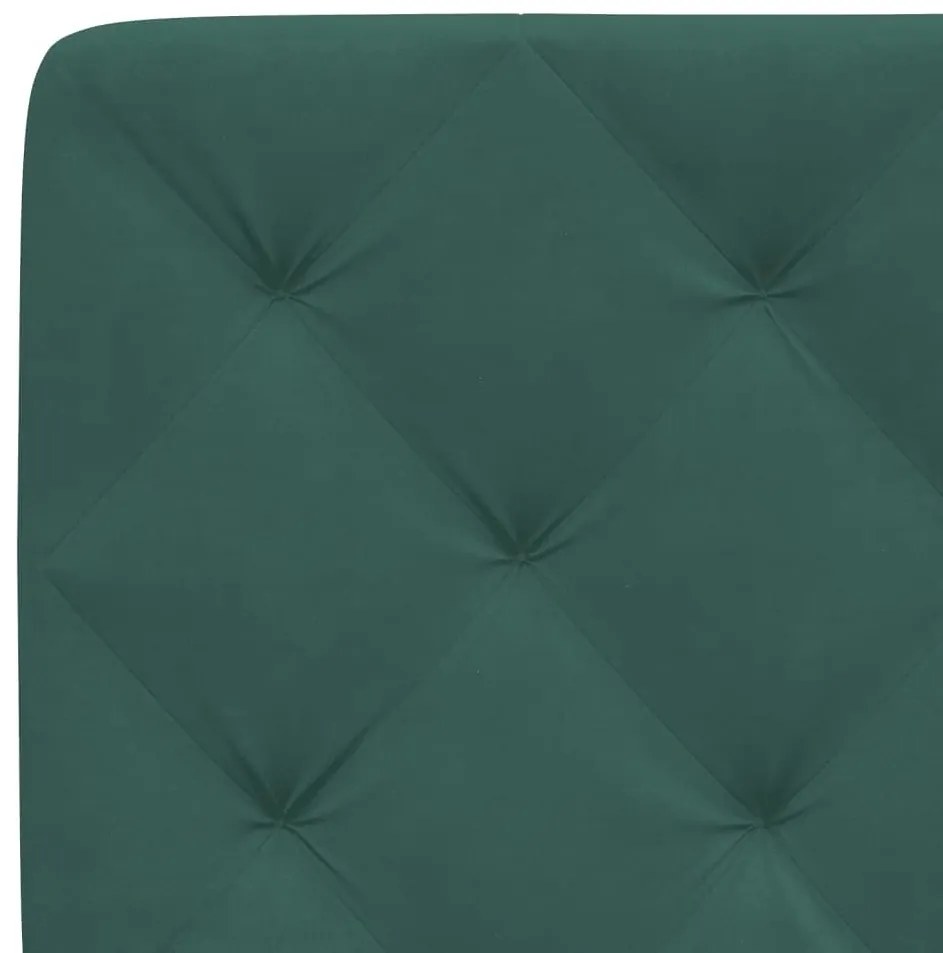 Πλαίσιο Κρεβατιού με LED Σκούρο Πράσινο 140x200 εκ. Βελούδινο - Πράσινο