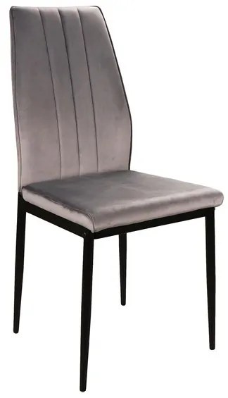 ATOM VELVET CHAIR BLACK FRAME / GRAY BLUVEL14 DIOMMI ATOMVCSZ DIOMMI-80-1544