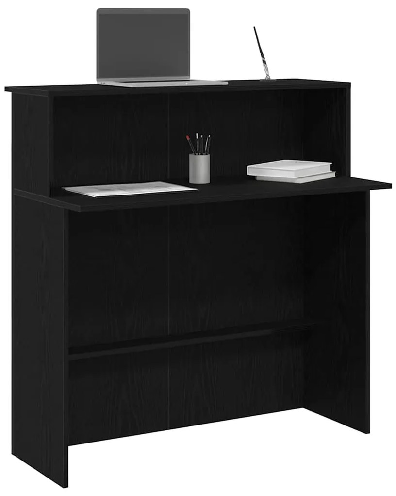 vidaXL Γραφείο υποδοχής Μαύρο 100x50x103,5 cm Κατασκευασμένο ξύλο