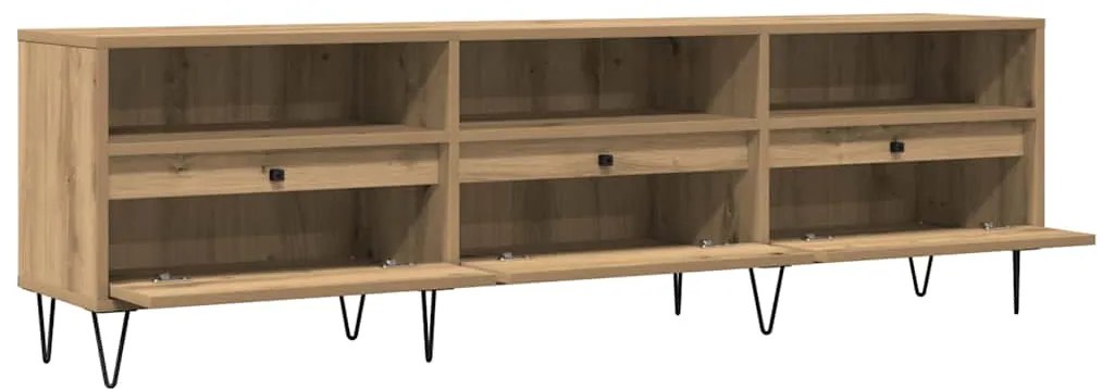 vidaXL Έπιπλο Τηλεόρασης τεχνίτης Δρυς 150x30x44,5 εκ.