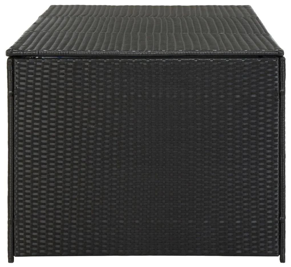 Κουτί Αποθήκευσης Κήπου Μαύρο 180x90x70 εκ. από Συνθετικό Ρατάν - Μαύρο
