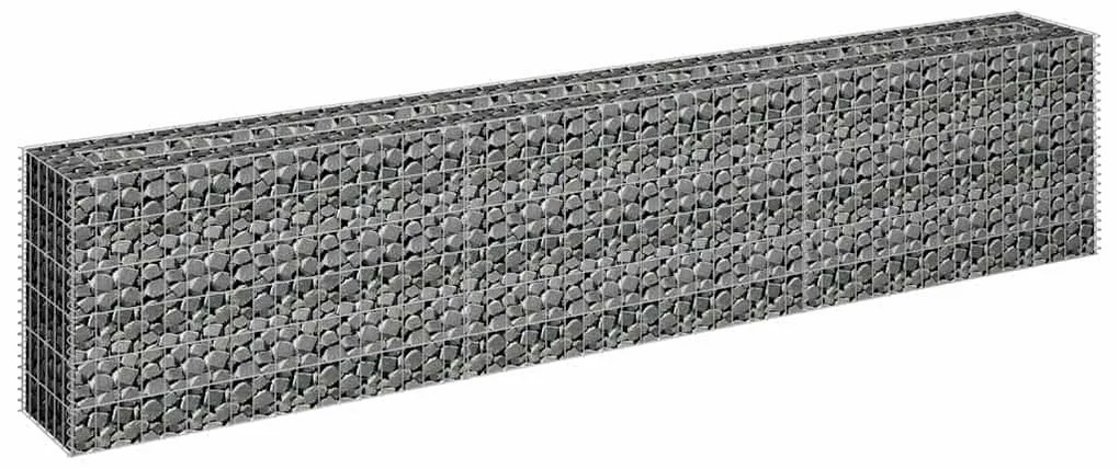 vidaXL Συρματοκιβώτιο-Γλάστρα Υπερυψωμένη 270x30x60 εκ. Γαλβ. Χάλυβας