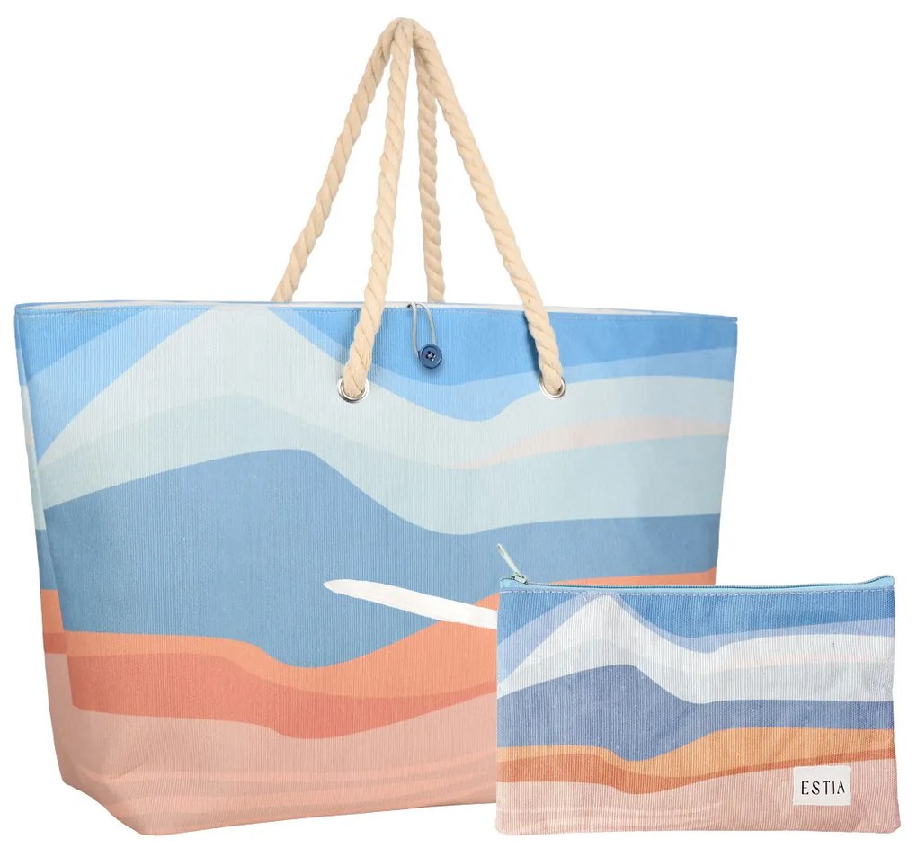 Τσάντα Θαλάσσης (63x20x36) &amp; Νεσεσέρ Estia Save The Aegean Serene Shores 00-30438