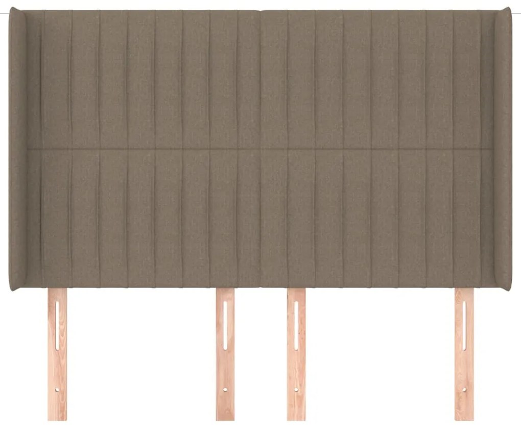 vidaXL Κεφαλάρι με Πτερύγια Taupe 147x16x118/128 εκ. Υφασμάτινο