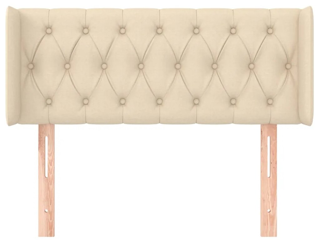 vidaXL Κεφαλάρι με Πτερύγια Κρεμ 93x16x78/88 εκ. Υφασμάτινο