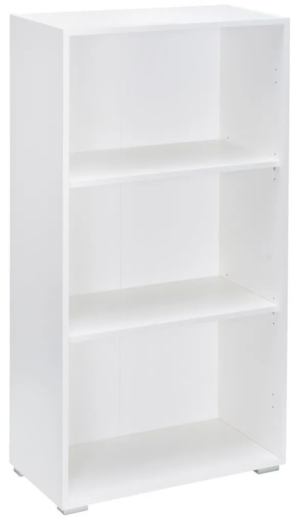 Βιβλιοθήκη Bristol 127, Ανοιχτό, Πλαστικοποιημένη μοριοσανίδα, 115x60x31cm, Άσπρο