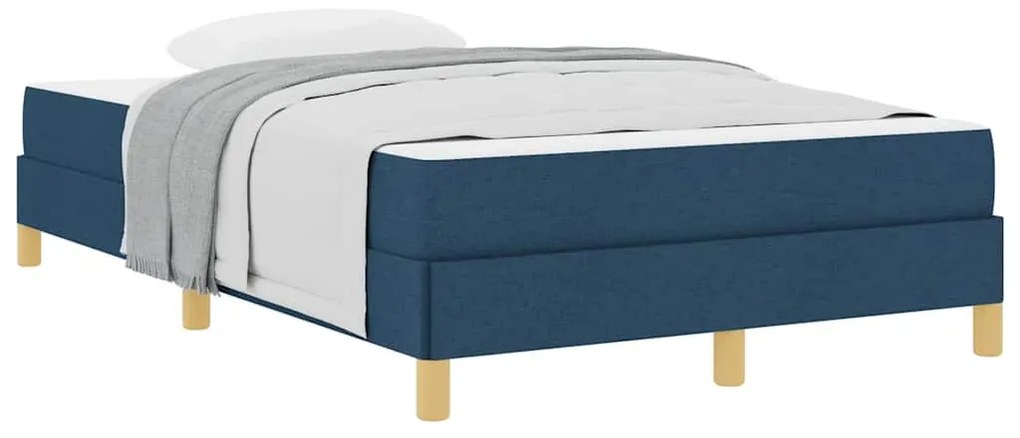 vidaXL Κρεβάτι με ελατήρια με στρώμα Μπλε 120 x 200 cm ύφασμα