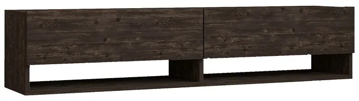 Intrahome Έπιπλο τηλεόρασης επιτοίχιο Melosa Intrahome σε σκούρο καρυδί απόχρωση 141x30x31εκ | SKU: INTRAPA-231111630