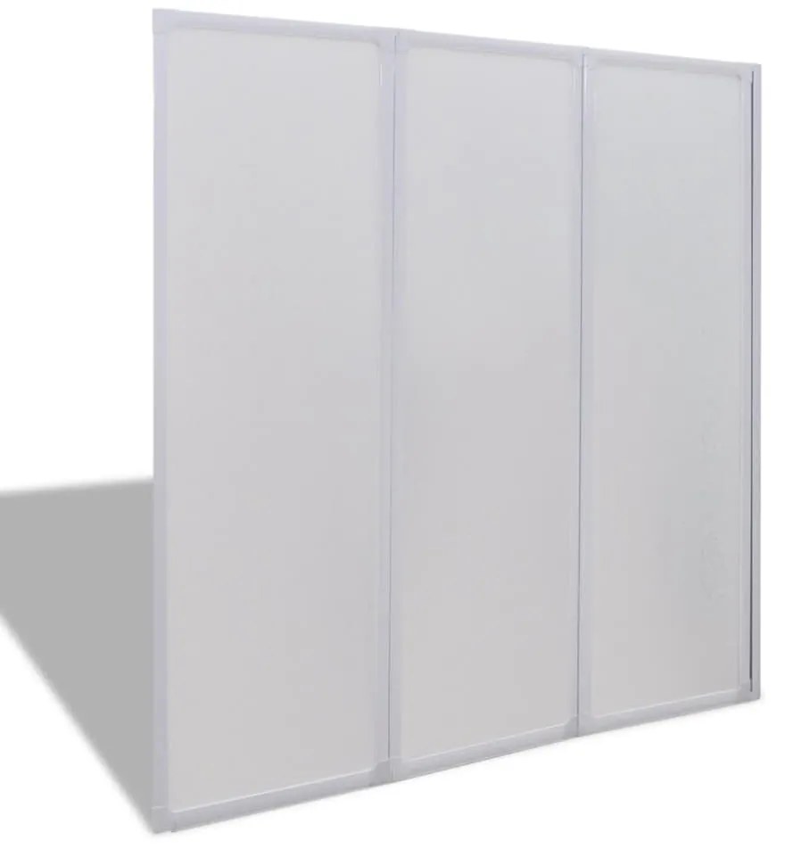 vidaXL Πτυσσόμενο Διαχωριστικό Μπανιέρας 141 x 132 cm 3 Πάνελ