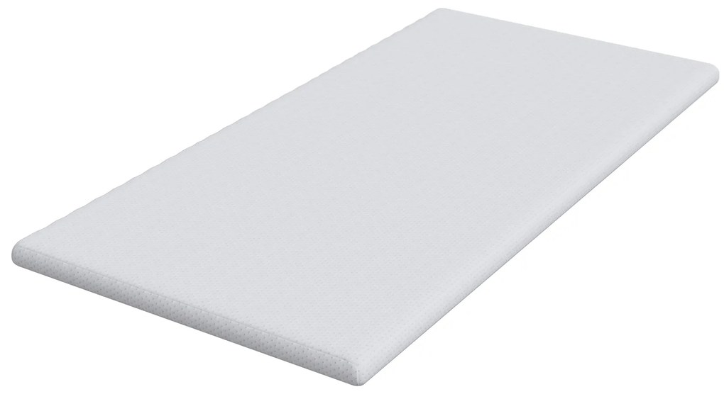 vidaXL Στρώματα Λευκό 90 x 190 cm 100% ύφασμα πολυεστέρα με τζακάρ