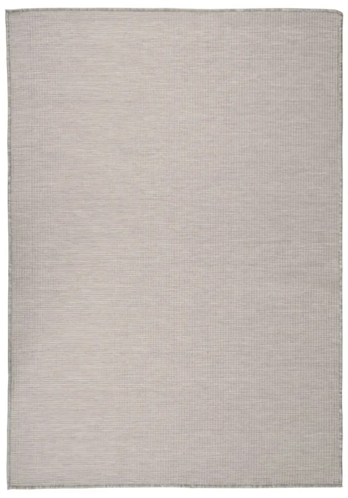 vidaXL Χαλί Εξωτερικού Χώρου με Επίπεδη Ύφανση Ανοιχτό Γκρι 160x230 εκ.