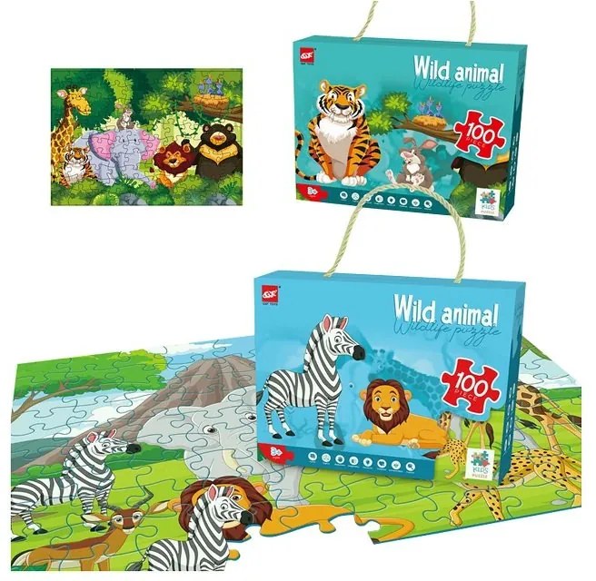 Παιδικό puzzle 100 κομματιών - Wild Animal - 61006