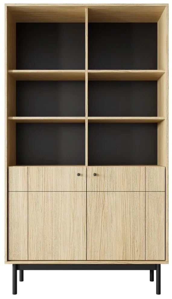 Βιτρίνα - Στήλη Japandi 103x39x184cm Natural Dab Linea