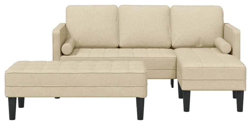 vidaXL Σετ Καναπέ 2 pcs Κρεμ 173 x 131 x 67 εκ ύφασμα
