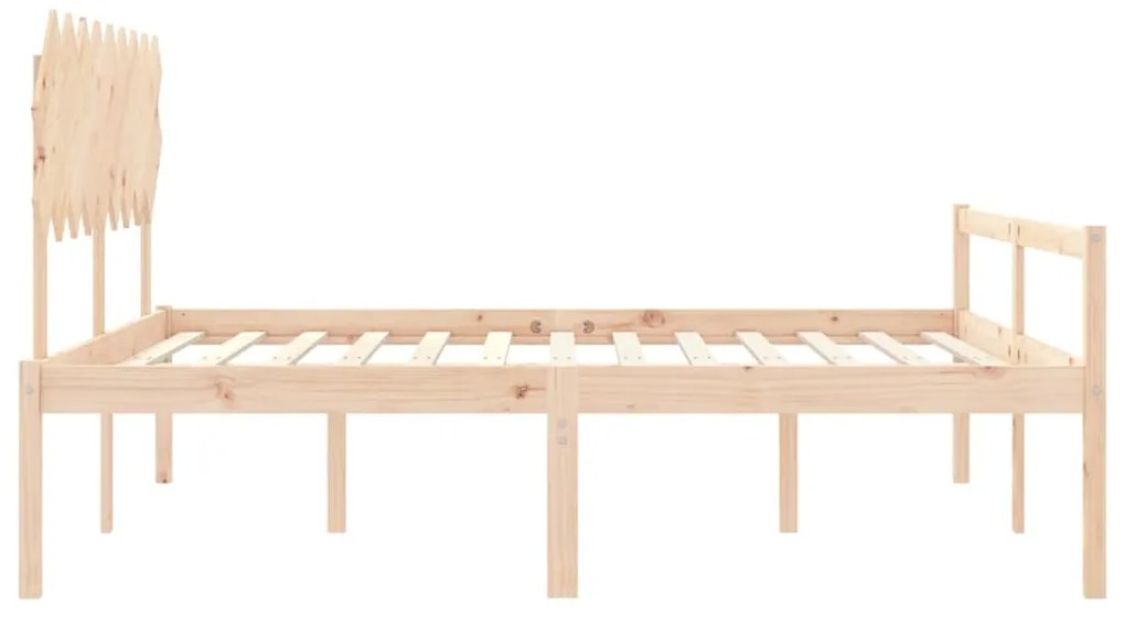 vidaXL Κρεβάτι Ηλικιωμένου με Κεφαλάρι Μασίφ Ξύλο Super King Size