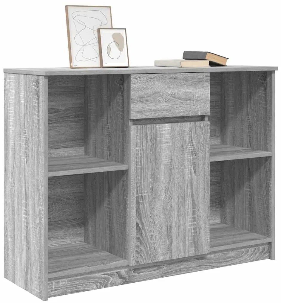 vidaXL Συρταριέρα με Συρτάρια Γκρι Sonoma 101x35x76 εκ. από Επεξ. Ξύλο