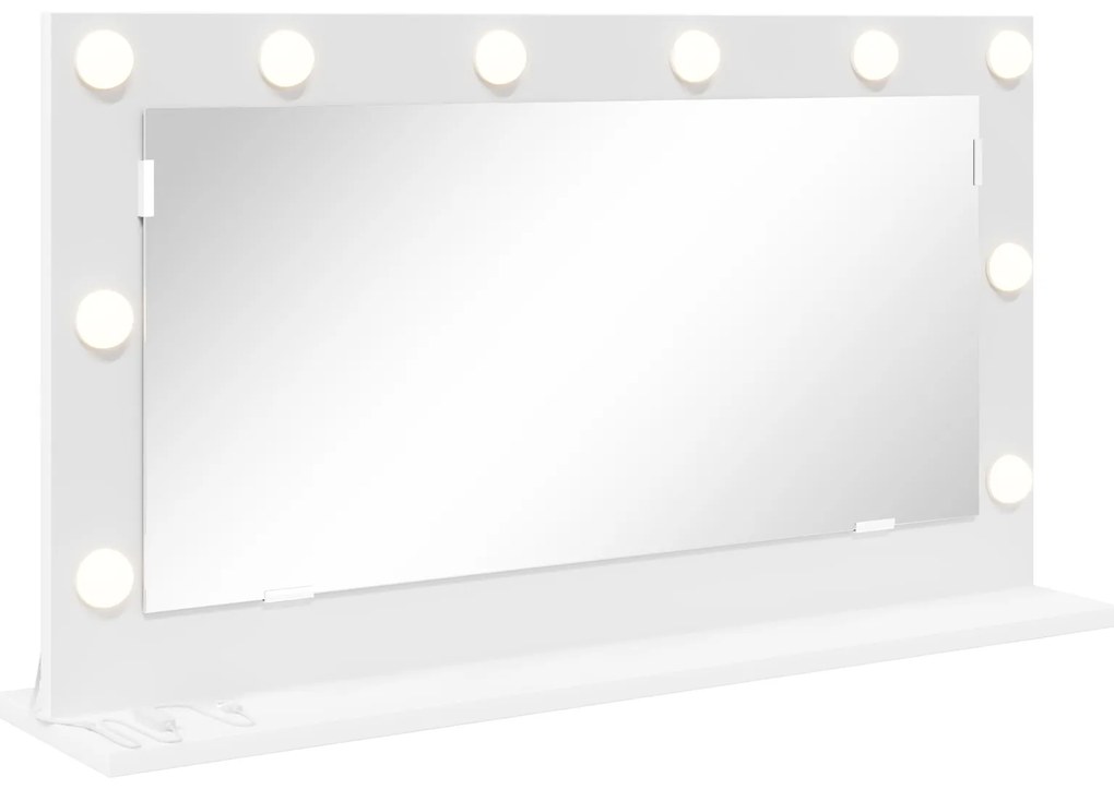 vidaXL Καθρέφτης Τουαλέτας με LED Φώτα Λευκό 80x45x18 εκ