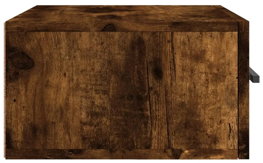 vidaXL Κομοδίνο Επιτοίχιο Καπνιστή Δρυς 35 x 35 x 20 εκ.