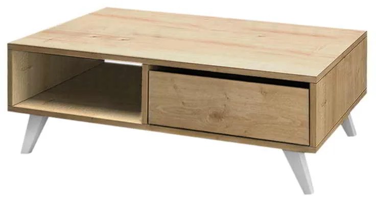 Τραπεζάκι σαλονιού Aster Megapap από μελαμίνη χρώμα sonoma 120x56x40εκ.